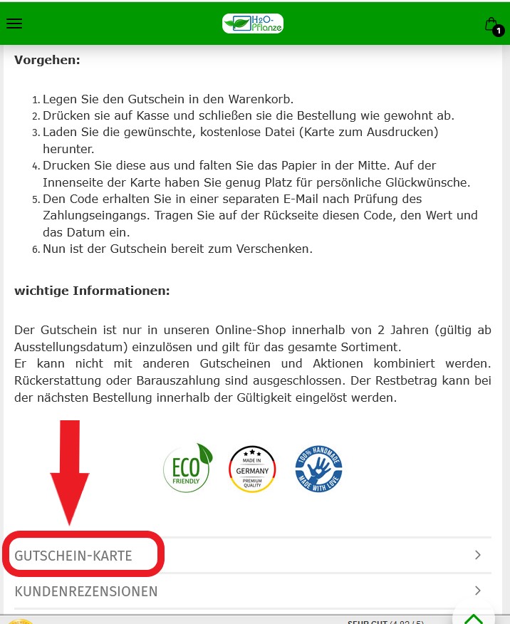 Gutschein Anleitung 2